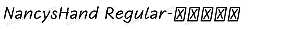 NancysHand Regular字体转换
